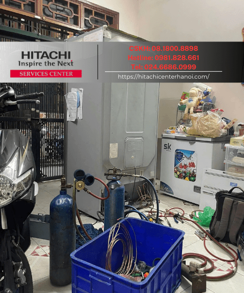 Sửa máy nén tủ lạnh Hitachi tại nhà - Hitachi Center Hà Nội