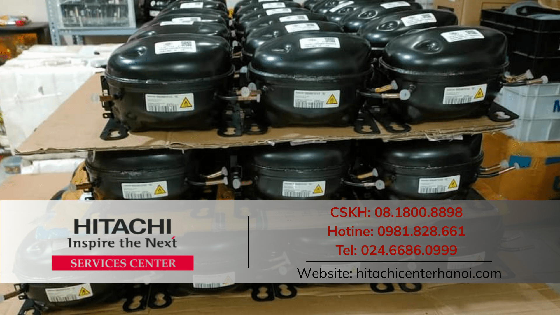 Linh kiện tủ lạnh Hitachi: Block, lốc, máy nén chĩnh hãng của nhiều model