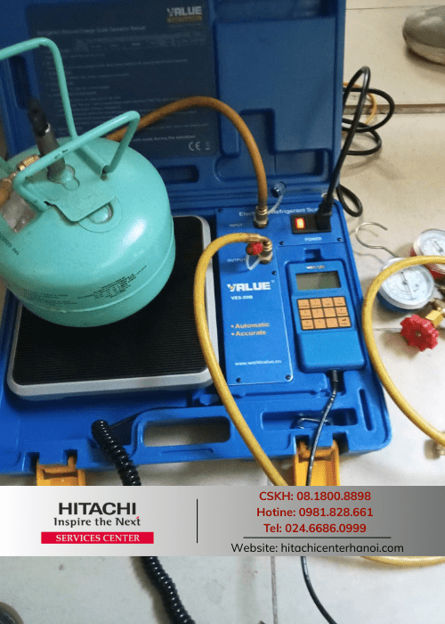 Đo gas tủ lạnh Hitachi
